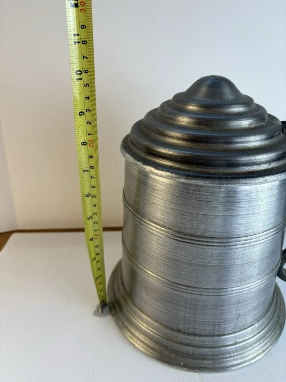Vintage Pewtertone Pewter Aluminum Alloy Tankard Beer Stein Ice Bucket MCM